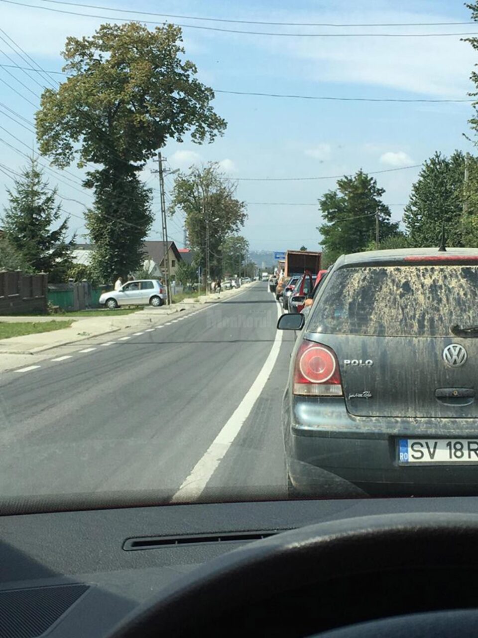 Traficul blocat în zona accidentului