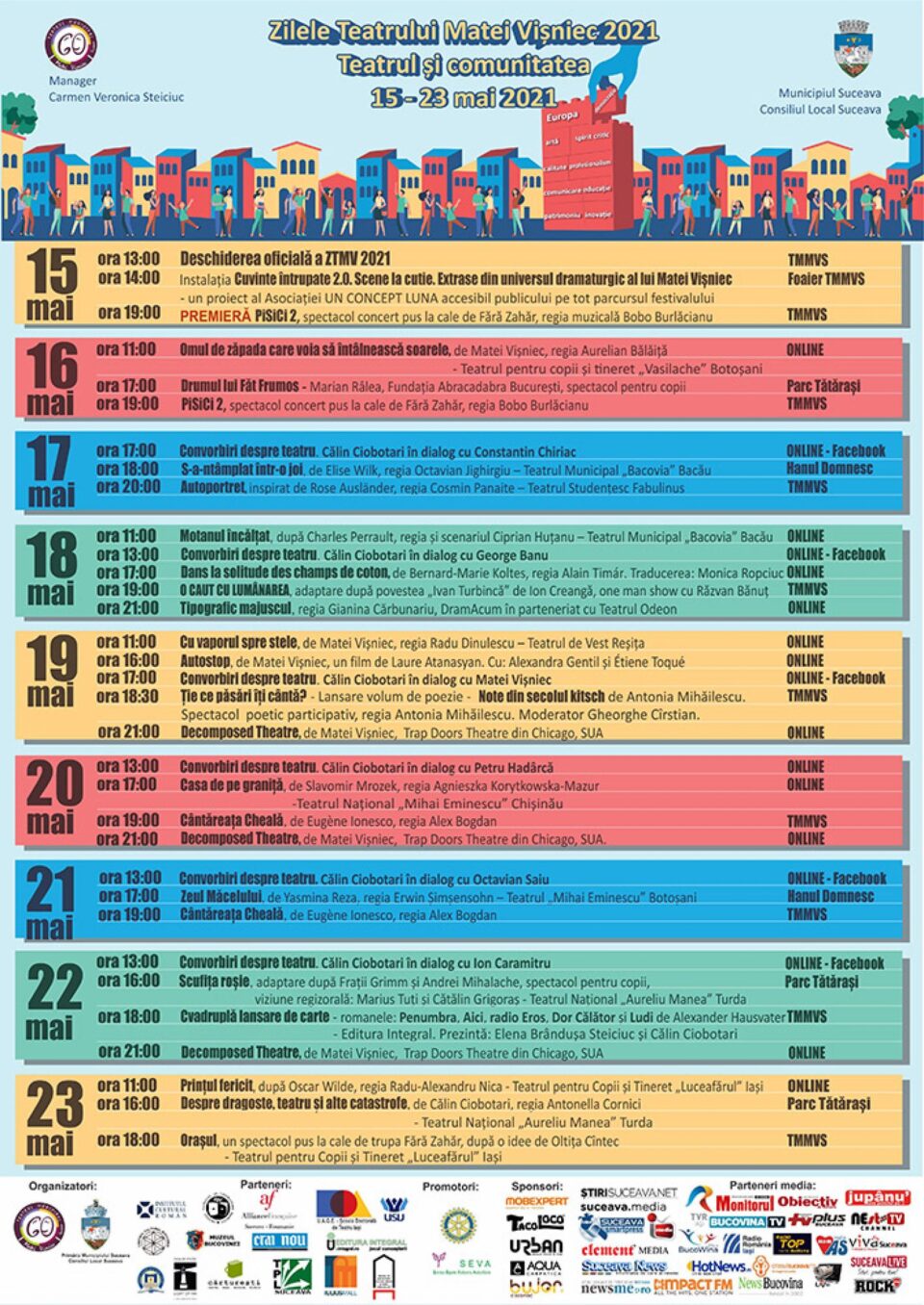 Zilele Teatrului Matei Vișniec 2021, program