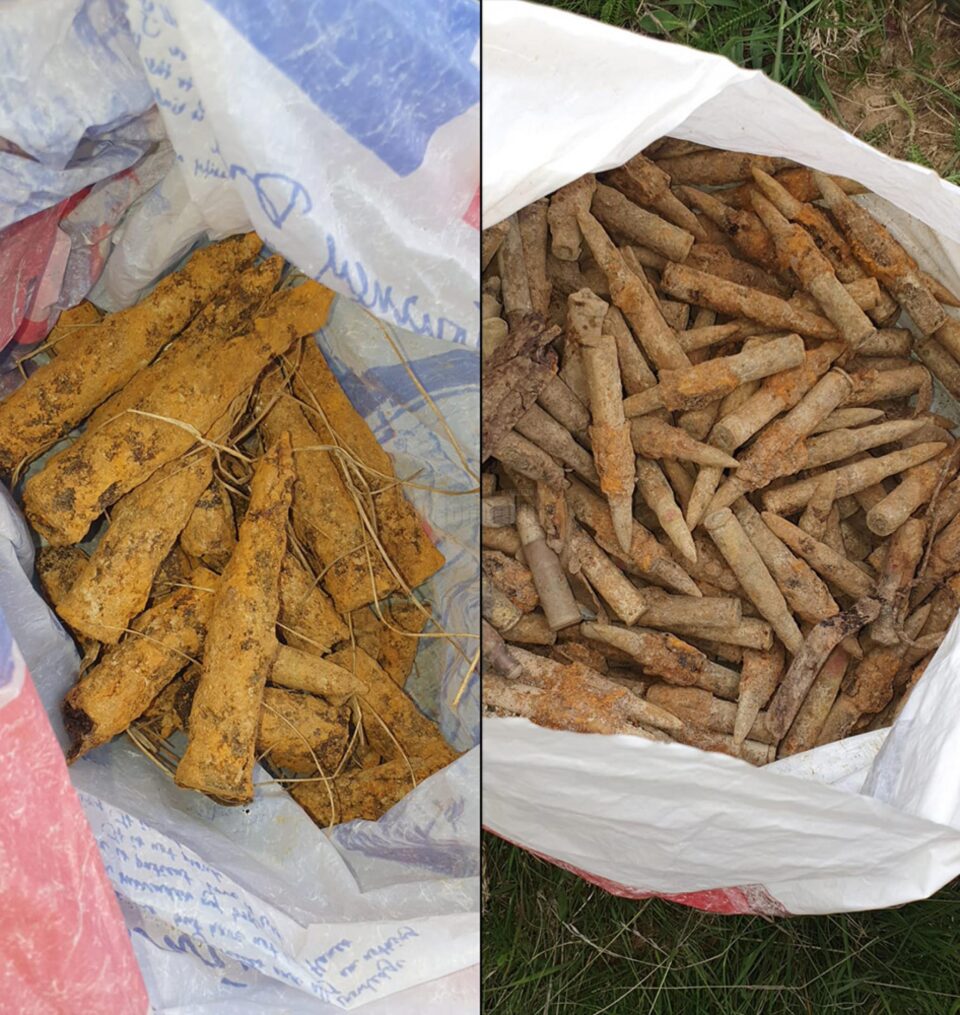 Ședință de distrugere a peste 400 de elemente de muniție adunate de prin județ