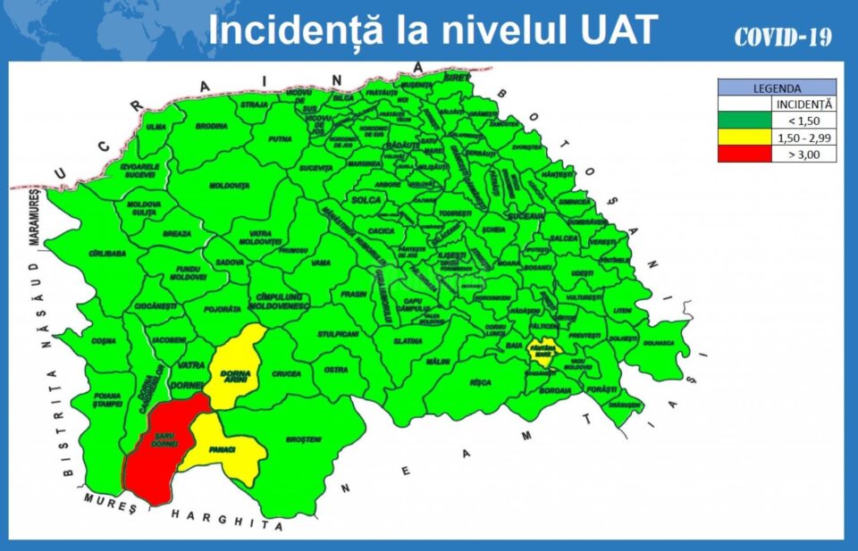 Comuna Șaru Dornei a intrat în scenariul roșu