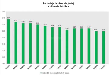 Incidența la nivel de județ