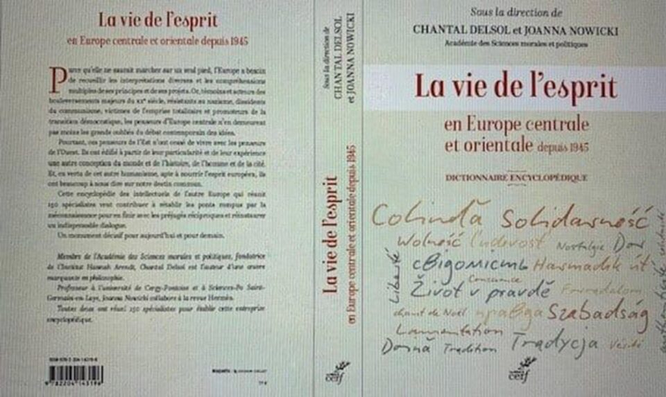 Volumul „La vie de l’esprit en Europe centrale et orientale, depuis 1945, Dictionnaire Enciclopedique”