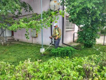 Activitatea de tuns-cosit a spațiilor verzi din municipiul Suceava continuă în perioada următoare, cu două echipe