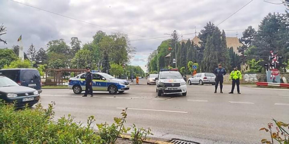 Tamponarea a avut loc în zona centrală a municipiului Rădăuți