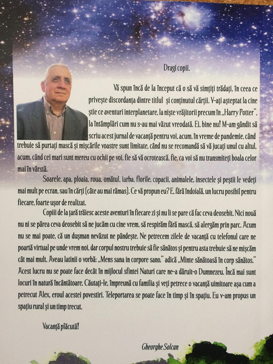 Teleportarea (mic jurnal de vacanță), un nou volum semnat de profesorul humorean Gheorghe Solcan Teleportarea (mic jurnal de vacanță), un nou volum semnat de profesorul humorean Gheorghe Solcan