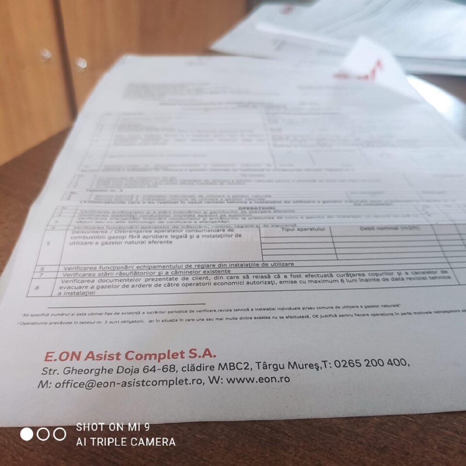 O revizie la instalația de gaz și una la centrală ușurează imediat beneficiarul de 330 de lei, la E.ON Asist Complet SA O revizie la instalația de gaz și una la centrală ușurează imediat beneficiarul de 330 de lei, la E.ON Asist Complet SA