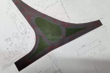 Varianta de proiect pentru amenajarea sensului giratoriu, cu parcul din intersecție integrat