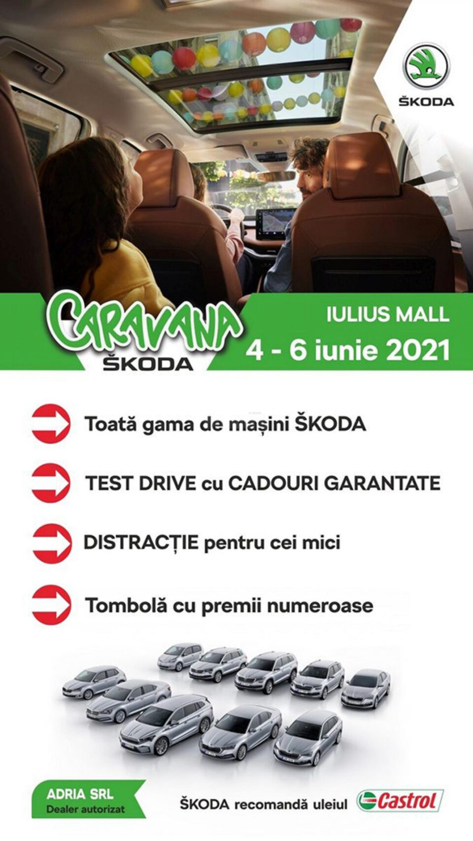 Expoziție de mașini marca Škoda și ateliere de creație pentru copii, la Iulius Mall Suceava Expoziție de mașini marca Škoda și ateliere de creație pentru copii, la Iulius Mall Suceava