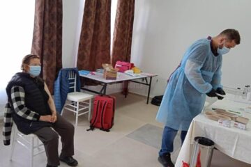 Vaccinare Dornișoara, comuna Poiana Stampei foto FB primar Viluț Mezdrea