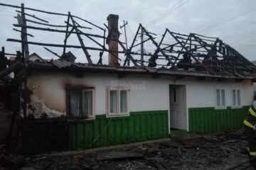 Dezastru lăsat în urmă de un incendiu, într-o gospodărie din Dornești