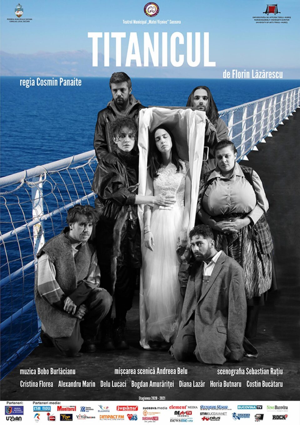Spectacolul „Titanicul”, cu premiera sub cerul liber, noua producție a Teatrului „Matei Vișniec” Spectacolul „Titanicul”, cu premiera sub cerul liber, noua producție a Teatrului „Matei Vișniec”
