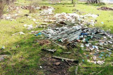 Deșeuri găsite în proximitatea șoselei de centură a municipiului Rădăuți