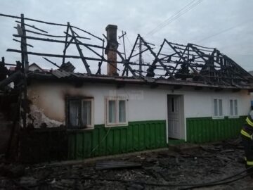 Dezastru lăsat în urmă de un incendiu, într-o gospodărie din Dornești