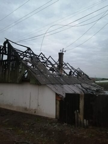 Dezastru lăsat în urmă de un incendiu, într-o gospodărie din Dornești