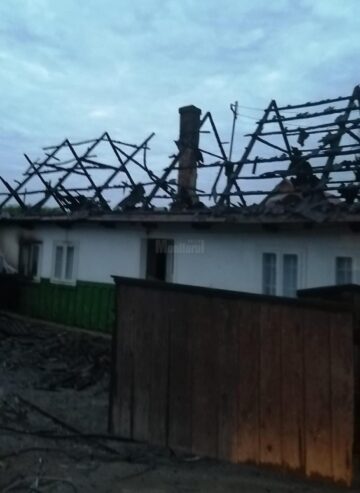 Dezastru lăsat în urmă de un incendiu, într-o gospodărie din Dornești