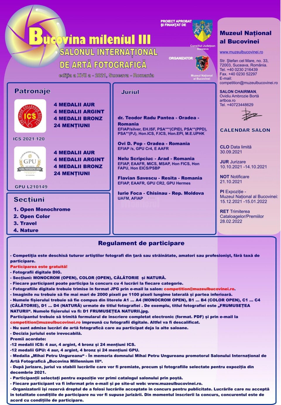 Salonul Internațional de Artă Fotografică „Bucovina Mileniul III”, ediția a XVII-a Salonul Internațional de Artă Fotografică „Bucovina Mileniul III”, ediția a XVII-a