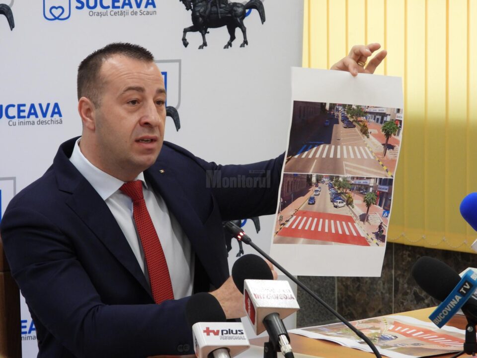 Lucian Harșovschi a prezentat atât varianta trasată inițial, cât și cea nouă, corectă, avizată și de Poliția Rutieră