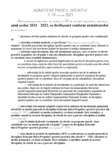 Actele necesare pentru dosarul de înscriere la LPS