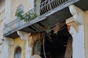 S-a prăbușit peretele de Nord al sinagogii din Fălticeni