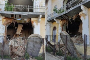 Un perete al singurei sinagogi care a mai rămas în Fălticeni s-a prăbușit