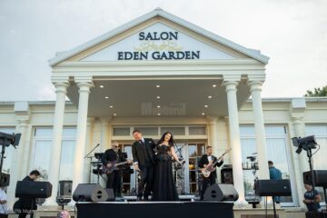 Horia Brenciu, Irina Tănase și HB orchestra, la evenimentul caritabil organizat la Eden Garden. Foto: Ema Motrescu