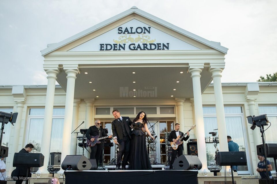 Horia Brenciu, Irina Tănase și HB orchestra, la evenimentul caritabil organizat la Eden Garden. Foto: Ema Motrescu