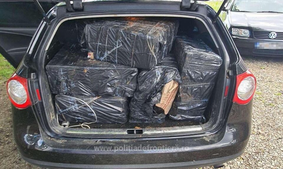 Aproape 10.000 de pachete de țigări de contrabandă, confiscate în doar cinci minute