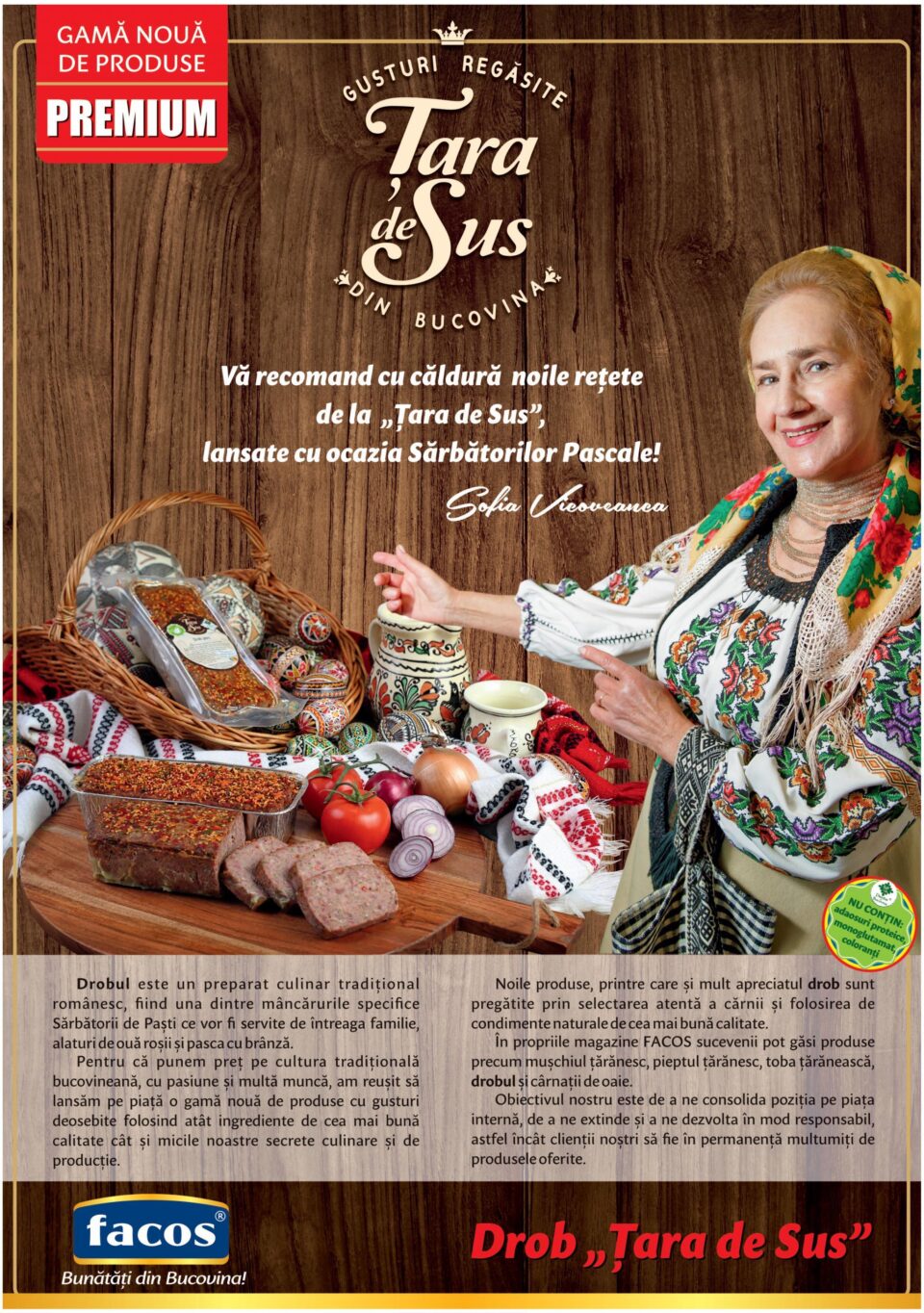 FACOS vă recomandă noile rețete de la „Țara de Sus”: drobul