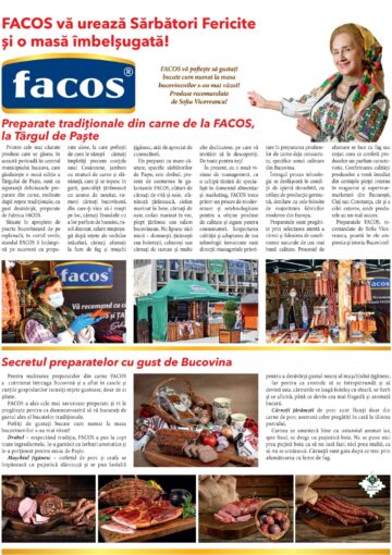 Preparate tradiționale din carne de la FACOS, la Târgul de Paște