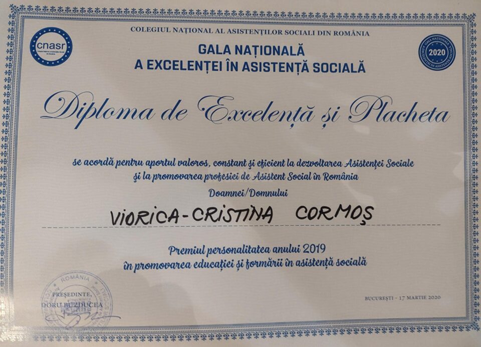 Lector de la USV, premiat la Gala Națională a Excelenței în Asistență Socială