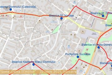 Traseul Procesiunii cu moaștele Sfântului Ioan cel Nou