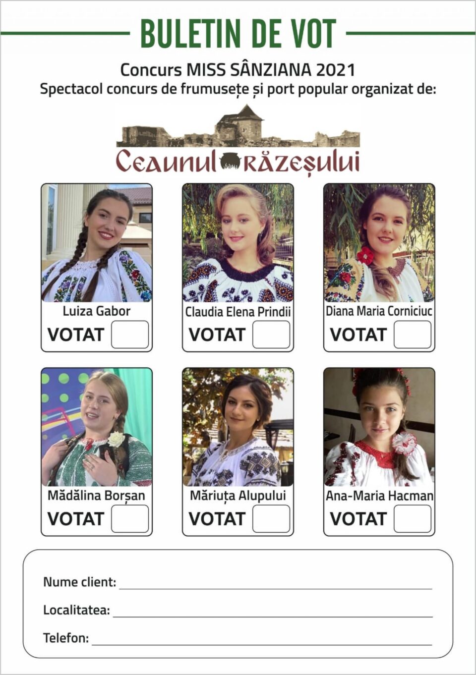 Concurs Miss Sânziana, la grădina de vară Admiral Cetate