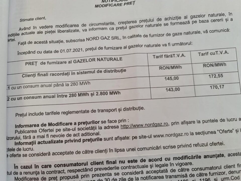 Noile prețuri