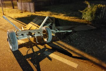 Căruța implicată în accidentul de la Bivolărie