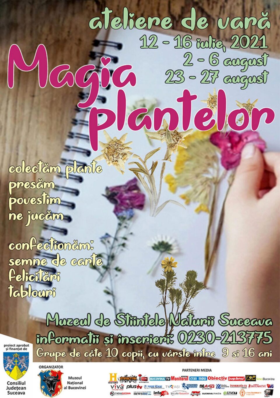 Atelier de educație muzeală Magia plantelor, la Muzeul de Științele Naturii