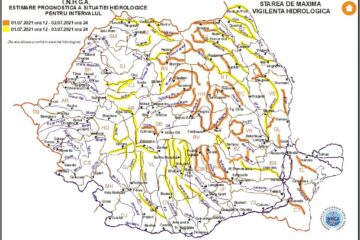 Râurile din Suceava, sub atenționare hidrologică de tip cod galben și cod portocaliu
