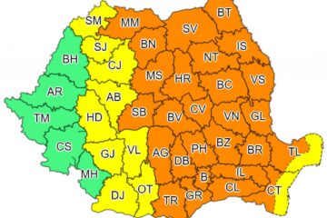 Cod portocaliu pentru mai bine de jumătate din țară, până vineri dimineață