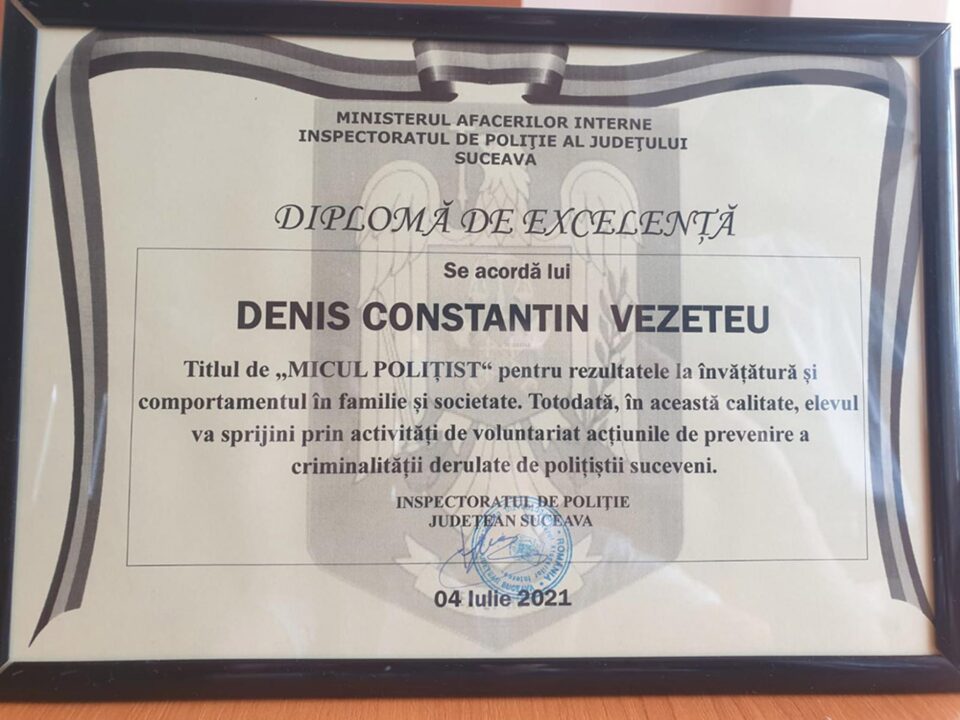Cadouri pentru băiatul polițistului omorât în Gara Burdujeni Cadourile primite