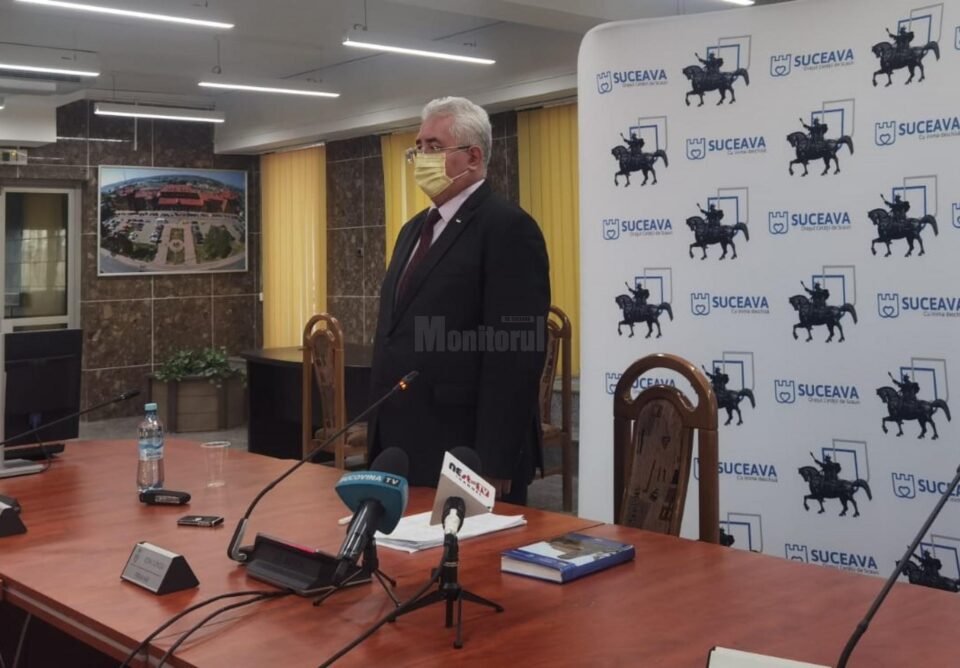 Actualul primar al Sucevei, Ion Lungu, a inițiat un moment de reculegere pentru fostul primar, Filaret Poenaru