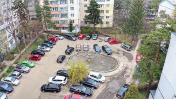 Parcare cu 100 de locuri și spațiu verde, amenajată în apropiere de Policlinica Areni