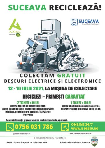 Campanie de colectare gratuită a deșeurilor electrice, în municipiul Suceava