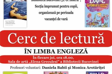 Copiii pot participa la cercul de lectură în limba engleză organizat la Biblioteca Bucovinei