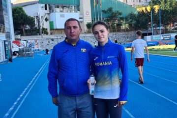 Claudia Ionela Costiuc alături de antrenorul Cristian Prâsneac