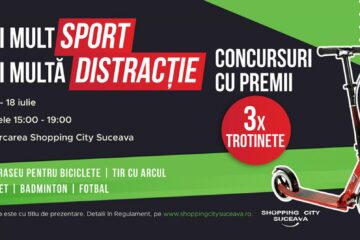 Activități sportive și concursuri cu premii, în parcarea Shopping City Suceava