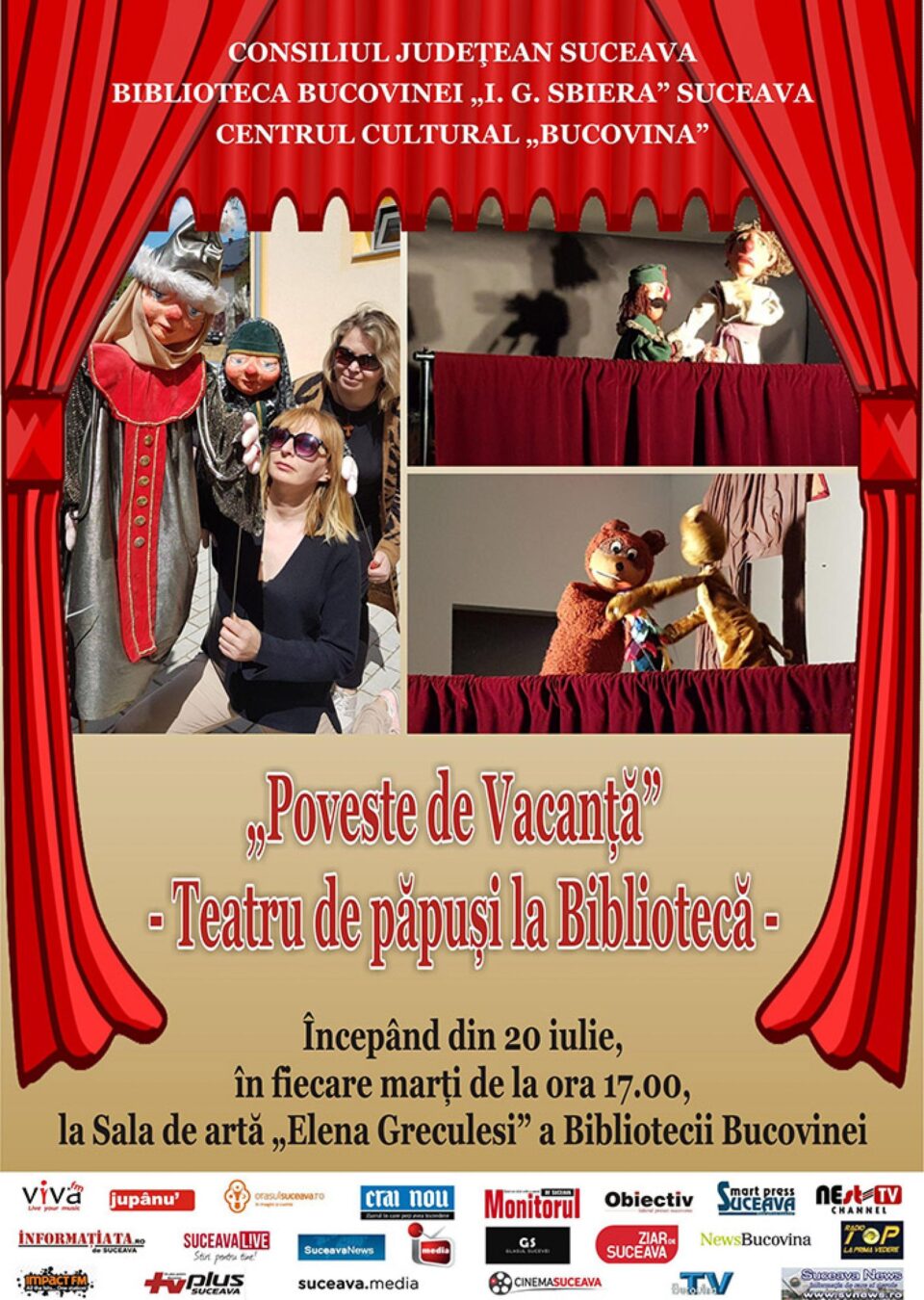 „Poveste de Vacanță”, teatru de păpuși la Biblioteca Bucovinei „I. G. Sbiera”