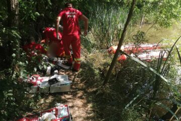 Imagine de la locul tragediei