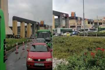 16 autobuze blocate la Iulius mall, pe sensul de intrare și pe cel de ieșire