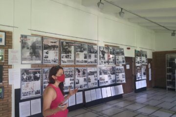 Conf. univ. dr. Raluca Dimian, la expozitia despre Zidul Berlinului