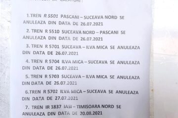 Lista trenurilor anulate