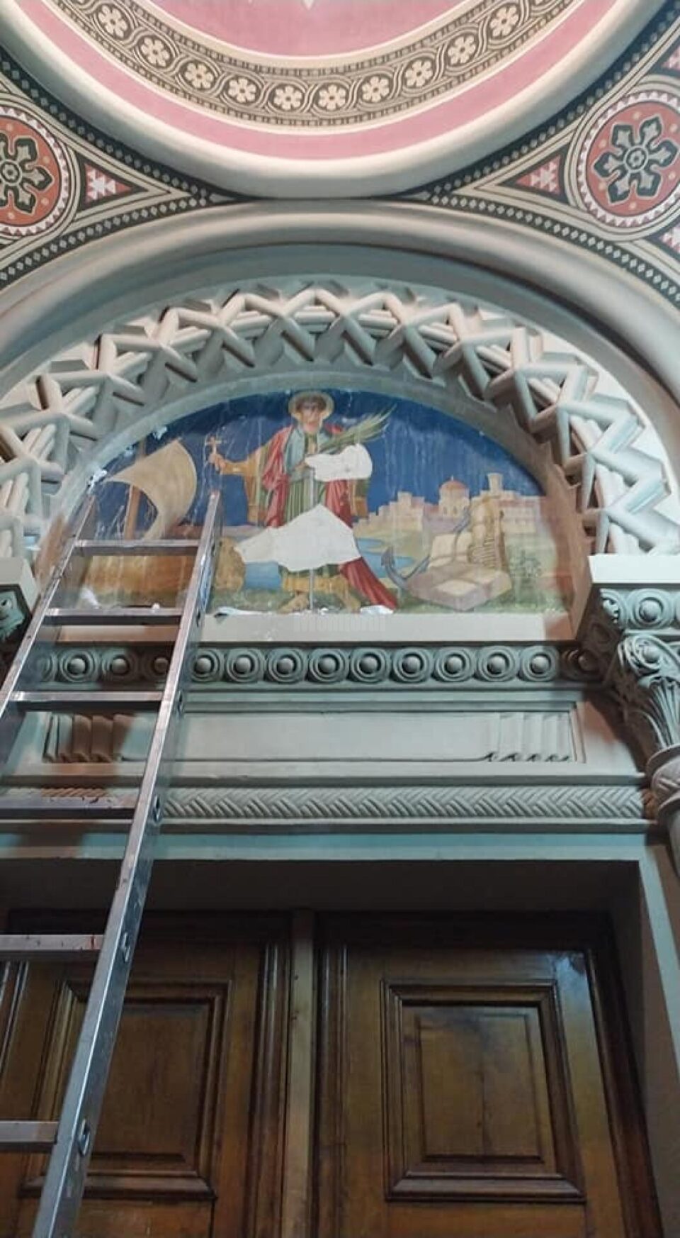 Fresca „Sf. Mare Mucenic Ioan cel Nou de la Suceava”, descoperită în fosta Reședință Mitropolitană din Cernăuți